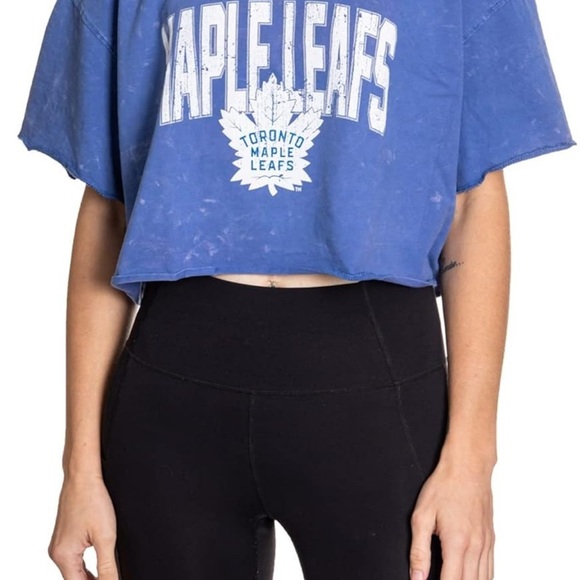 Calhoun NHL Surf & Skate Women's Oversized Drop Shoulder Acid Wash Cropped XL/L - Picture 2 of 13